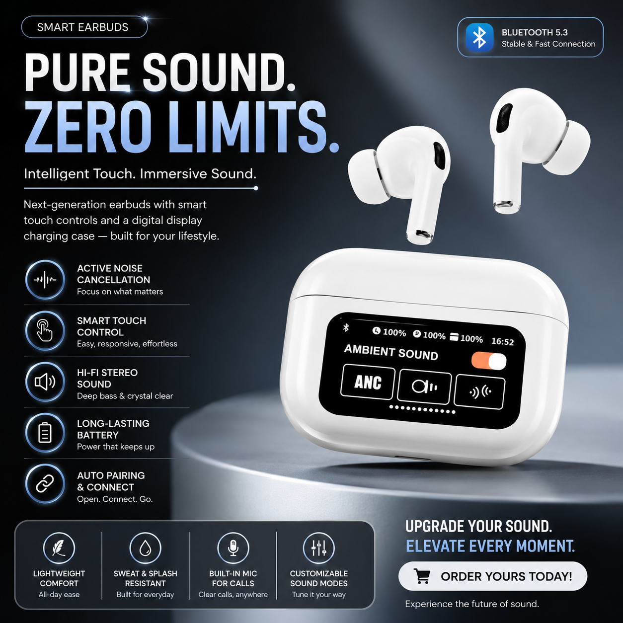 Airpods Pro With Touch Display Screen - Image 2