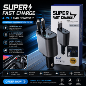 4 in 1 Retractable Charger